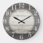 driftwood background large clock