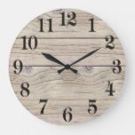 driftwood background texture large clock