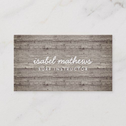Vintage Reclaimed Wood Business Card