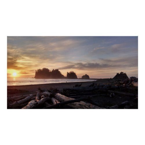 First Beach at La Push Washington Poster