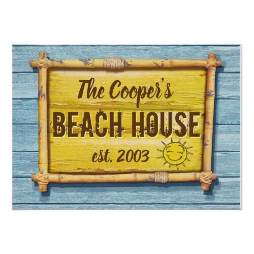 Driftwood Beach House family sign poster 2