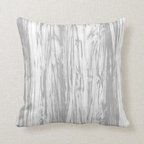 Driftwood pattern - grey / gray and white throw pillow