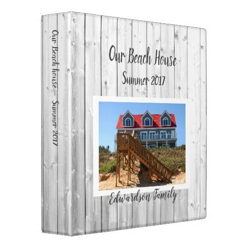 Make your own beach summer house own photo 3 ring binder