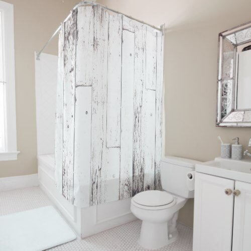 shabby chic white wood rustic farmhouse barn shower curtain r23180e2faf4a44f78613ea6e4bec39a6 6evm9 500