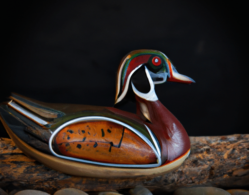wood duck mount on driftwood