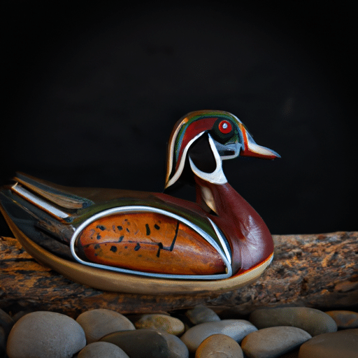 wood duck mount on driftwood