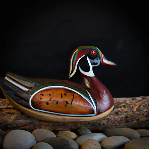 wood duck mount on driftwood