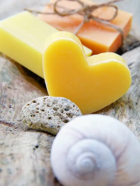 soap, heart, driftwood