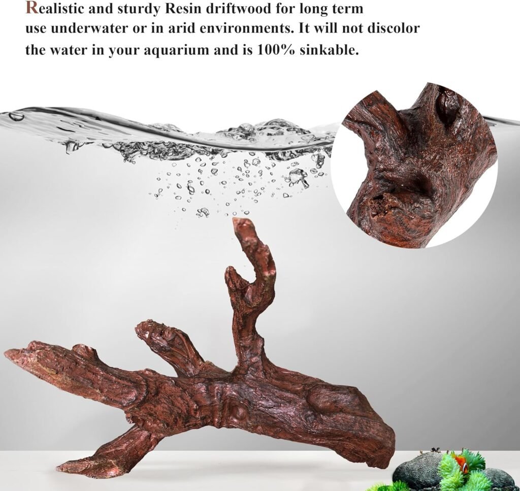 majoywoo Driftwood for Aquarium Decor, Artificial Resin Fish Tank Decor, Aquarium Wood majoywoo Driftwood for Aquarium Decor, Artificial Resin Fish Tank Decor, Aquarium Wood