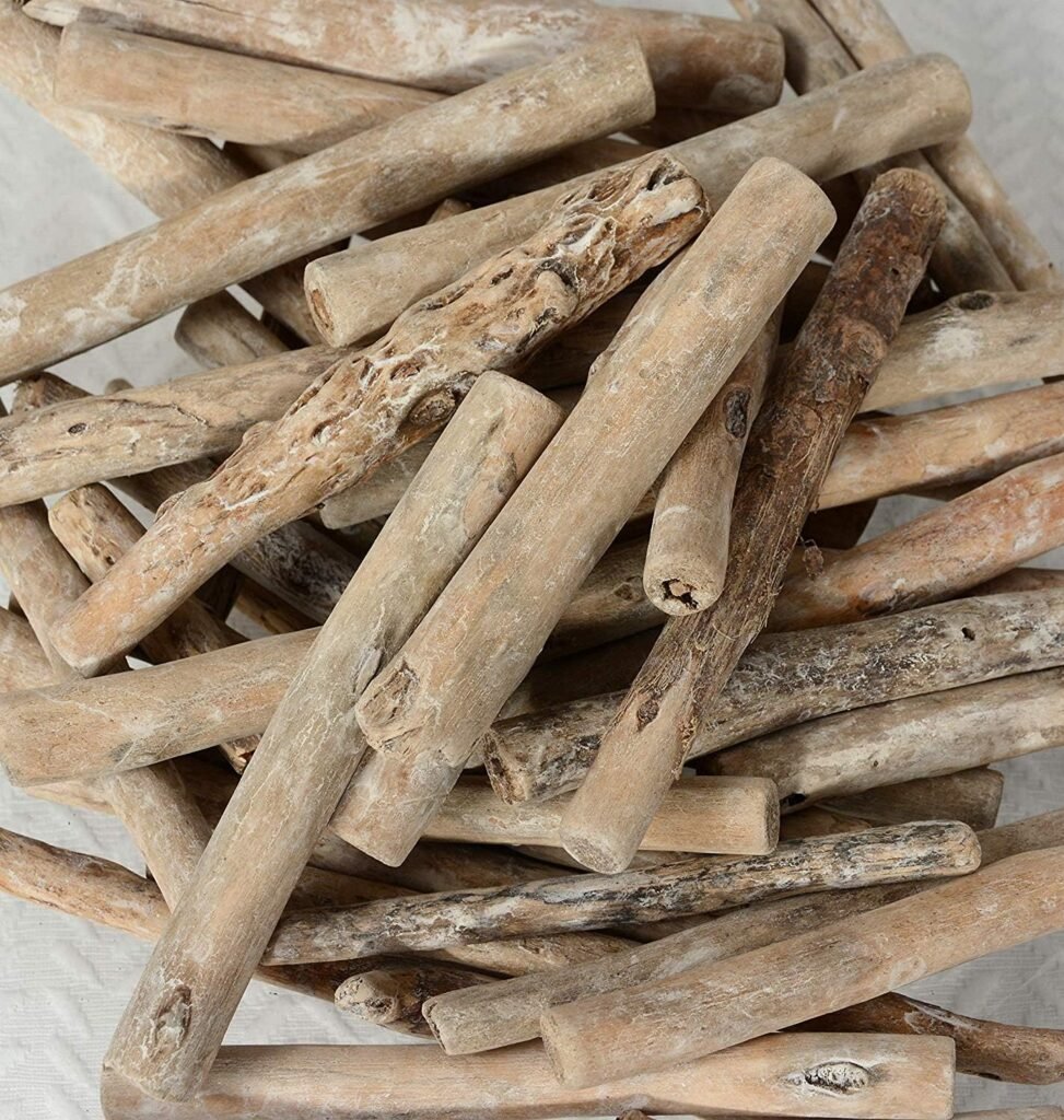 TenWaterloo Natural Looking Wood Pieces in Driftwood Finish, 3-6 Inches Long, 1.1 Pound, Vase and Bowl Fillers TenWaterloo Natural Looking Wood Pieces in Driftwood Finish, 3-6 Inches Long, 1.1 Pound, Vase and Bowl Fillers