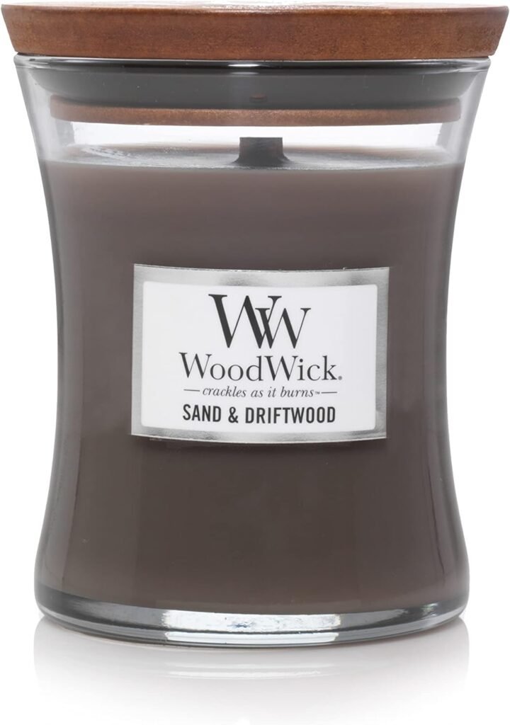 WoodWick Sand  Driftwood Medium Hourglass Candle, 9.7 oz. WoodWick Sand  Driftwood Medium Hourglass Candle, 9.7 oz.