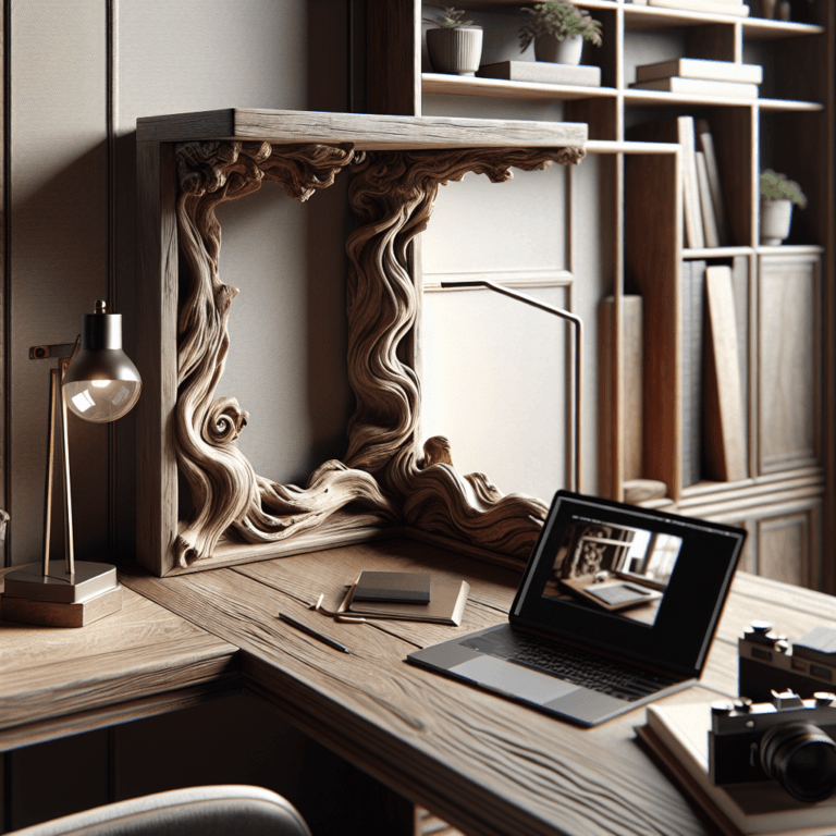 driftwood l shaped desk