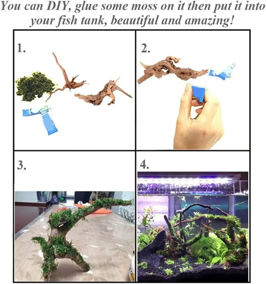 Hamiledyi 6 Pack Aquarium Driftwood Natural Spider Wood Branches Reptiles Aquarium Fish Tank Decoration Assorted(6 inch-8 inch)