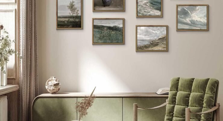 insimsea framed vintage wall art prints coastal wall art seaside landscape paintings canvas art wall decor rustic farmho 3