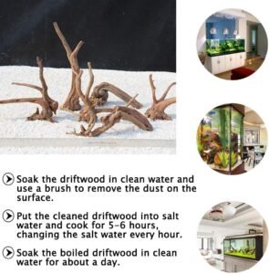 natural driftwood log fish tank decoration review