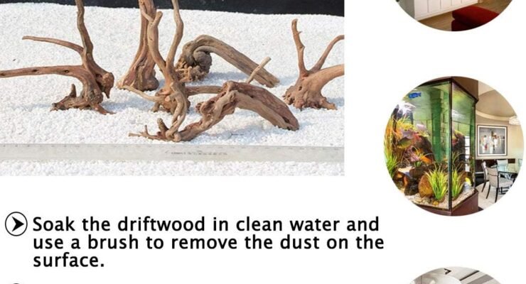 natural driftwood log fish tank decoration review