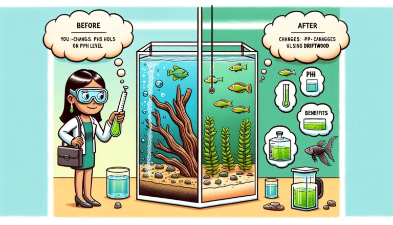 does driftwood reduce ph 4