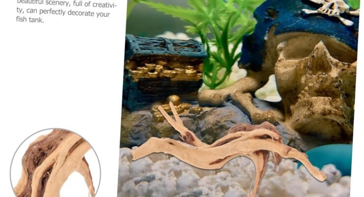 nolitoy 2pcs decor driftwood craft fish tank supplies review