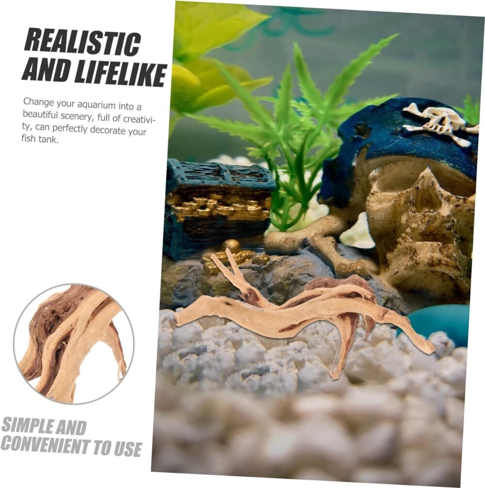 nolitoy 2pcs decor driftwood craft fish tank supplies review