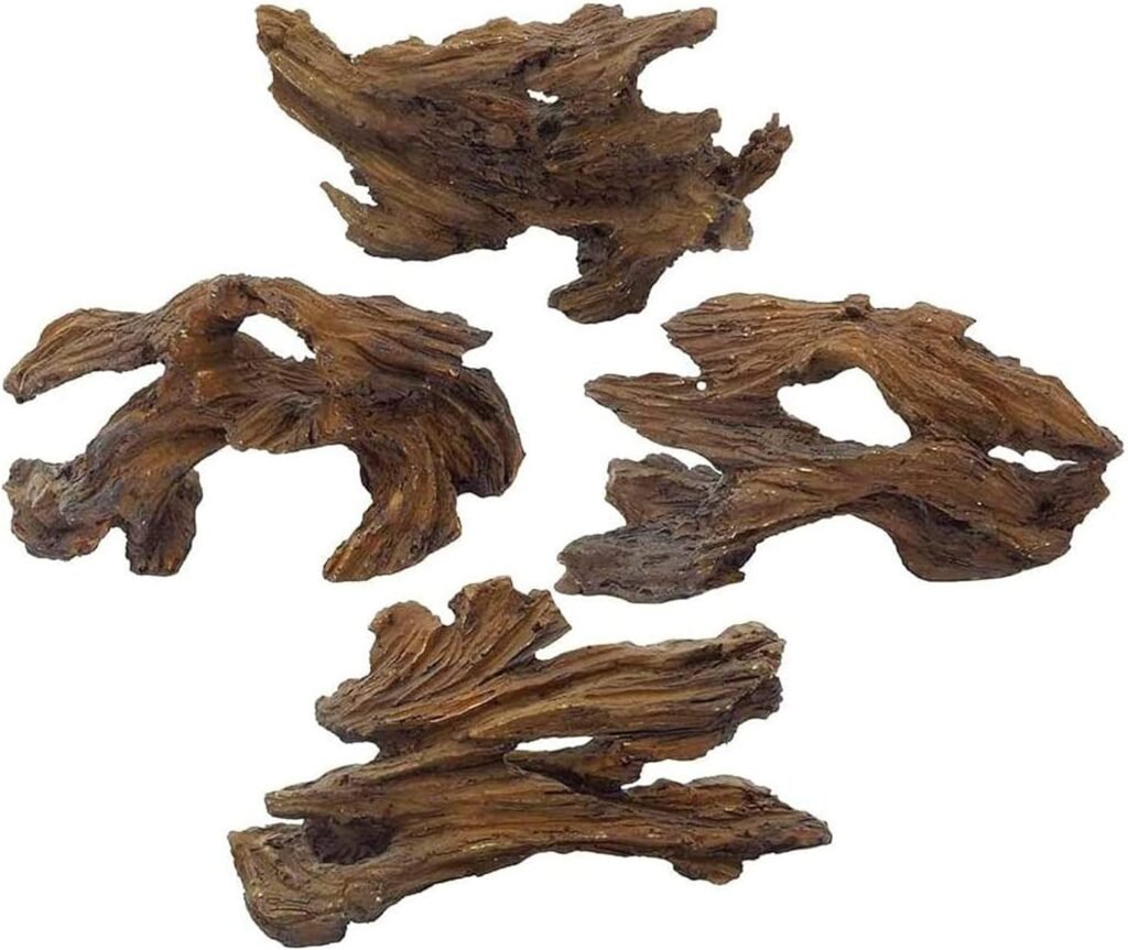 Tfwadmx 4 Pcs Aquarium Resin Driftwood Decoration Log Fish Tank Cave Hideout Wood Decor Freshwater Betta Ornament Aquarium Decorations Tfwadmx 4 Pcs Aquarium Resin Driftwood Decoration Log Fish Tank Cave Hideout Wood Decor Freshwater Betta Ornament Aquarium Decorations