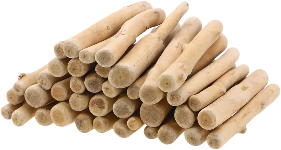EXCEART 3pcs Pack Unfinished Wood Sticks Rustic Wooden Twig Driftwood Sticks Wooden Ornaments Rustic Wreath Crafts Frames Driftwood Photo Props Craft Sticks Wooden Frame Bamboo Log Plant
