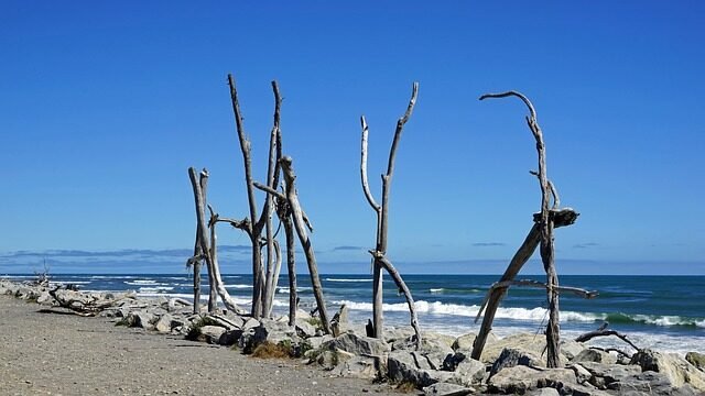 hokitika beach, coast, nature