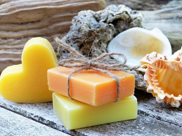 soap, heart, driftwood