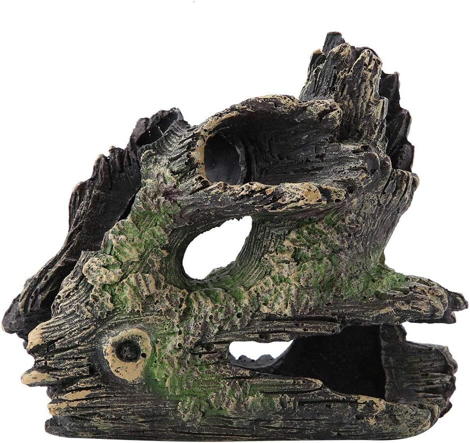 Tiiyee Aquarium Hollow Tree Trunk Ornament, Fish Decor with Moss Artificial Driftwood Polyresin Hideout Decoration Ornament for Fish Tank and Landscape Resin Log Hideaway(ST 004C) Tiiyee Aquarium Hollow Tree Trunk Ornament, Fish Decor with Moss Artificial Driftwood Polyresin Hideout Decoration Ornament for Fish Tank and Landscape Resin Log Hideaway(ST 004C)