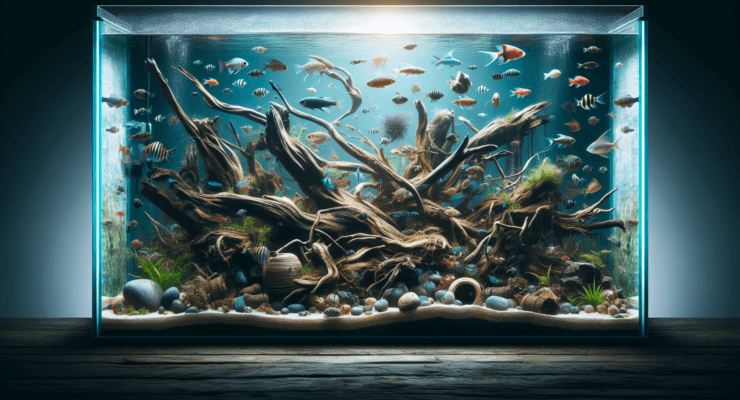 how much driftwood in aquarium
