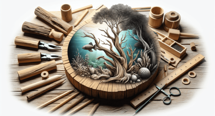 how to attach driftwood 1