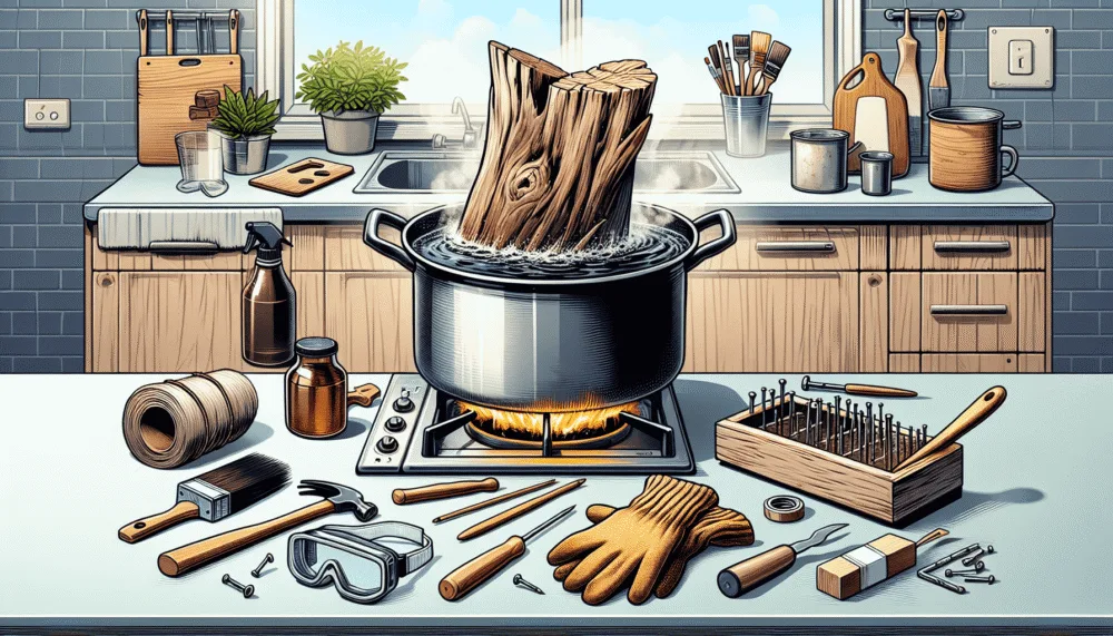 how to boil large driftwood 1