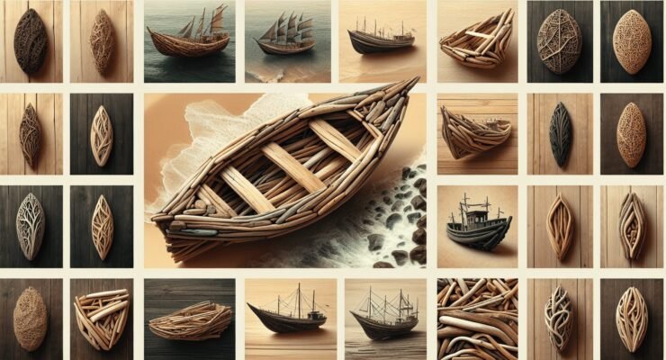 drift wood boats driftwood art 4