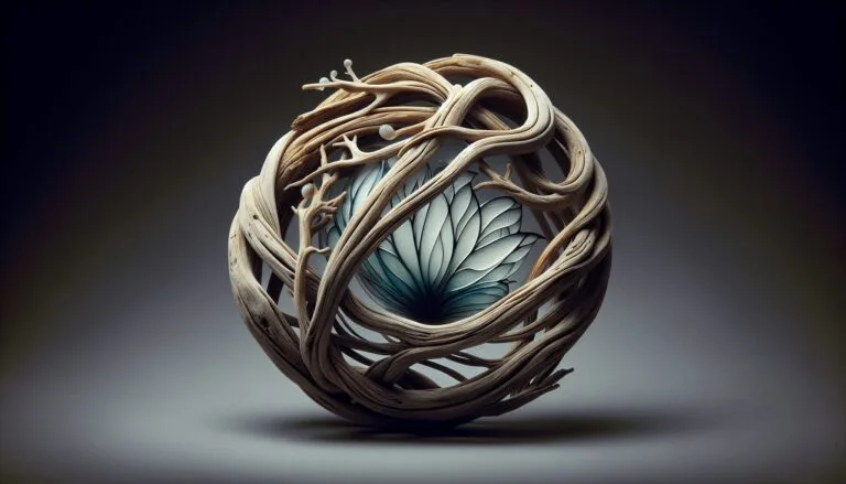 driftwood and glass art 1