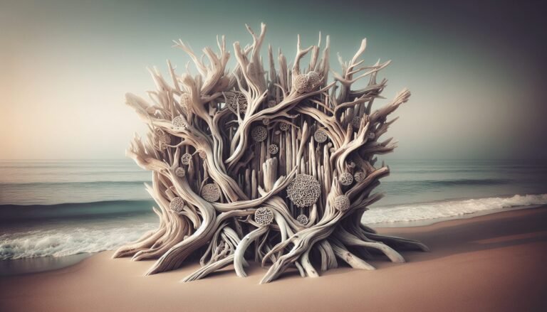 driftwood art beach