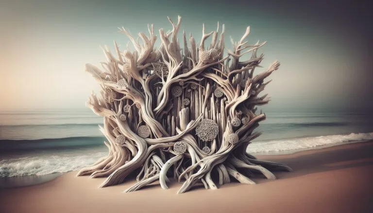 driftwood art beach