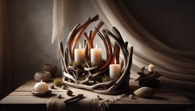 driftwood art candle holders 3
