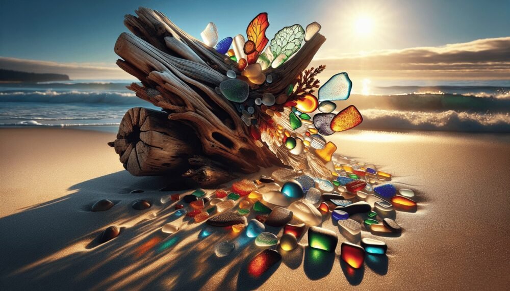 Driftwood Beach Glass Art Driftwood Beach Glass Art