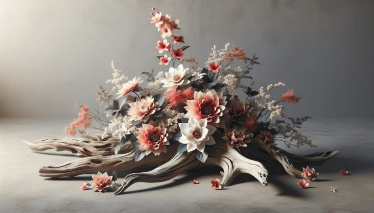 driftwood floral art