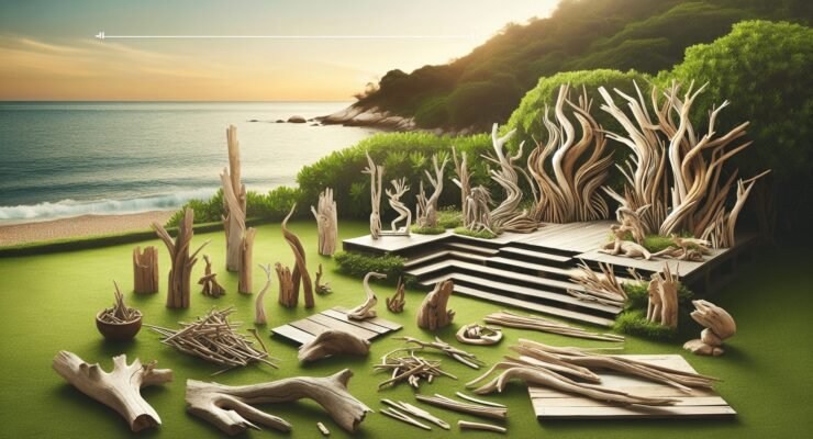 driftwood sculpture diy garden art 1