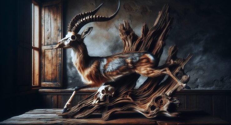 european mount on driftwood 1