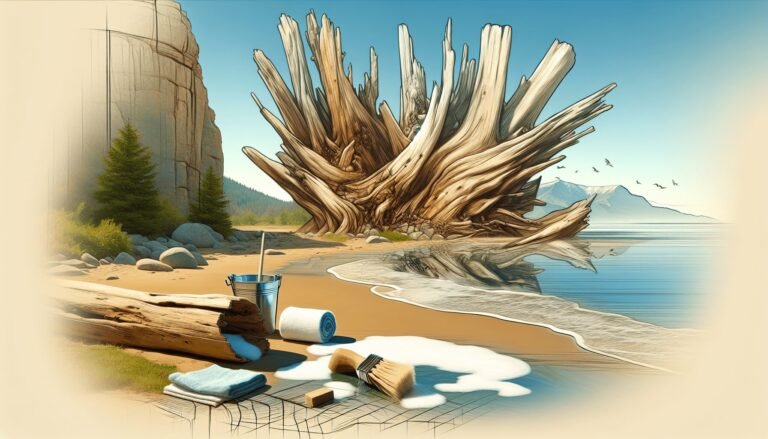 how to clean large driftwood