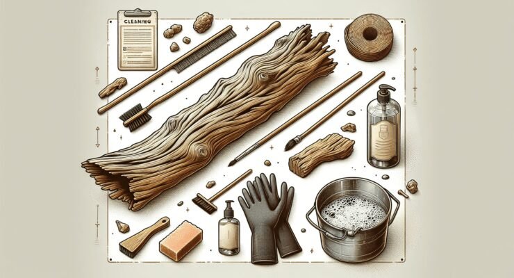 how to clean up driftwood 1
