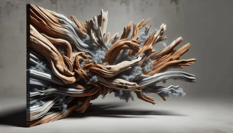 driftwood and metal art