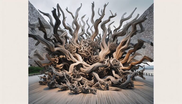 driftwood art installation