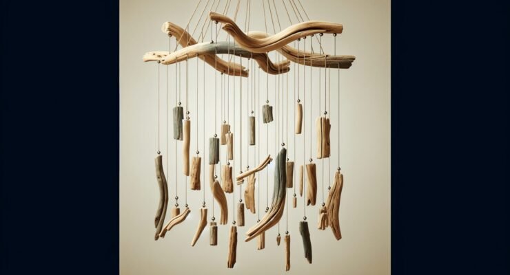 driftwood art mobile