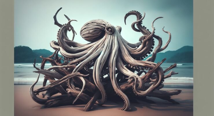 driftwood art octopus