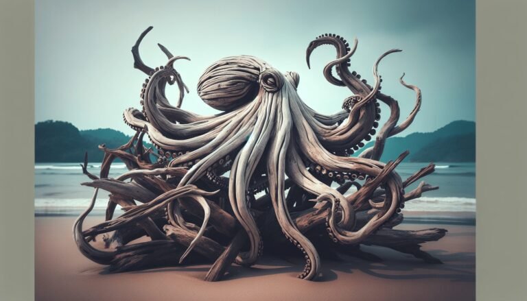 driftwood art octopus