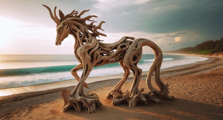 driftwood art outside 1