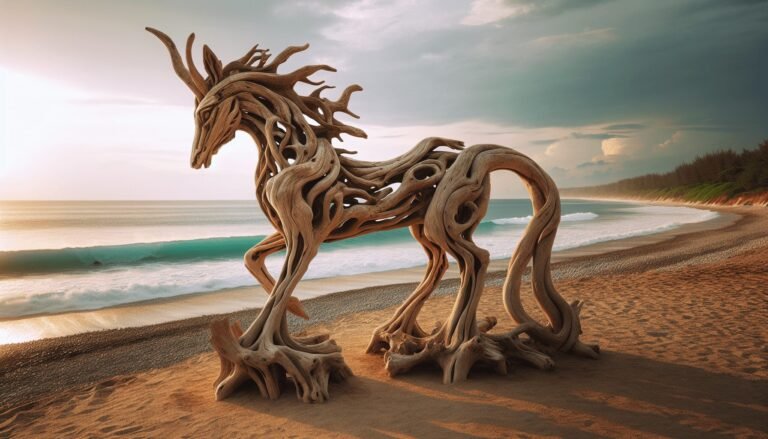 driftwood art outside 1