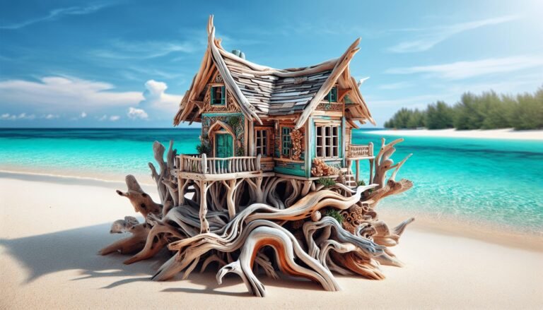 driftwood art painted beach houses
